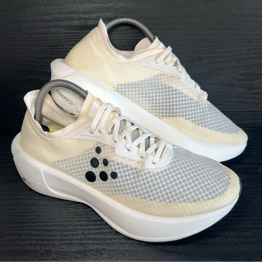 Craft Tailored Motion Women’s Nordlite Speed Running Shoe Sz 9 White Sneaker GUC
